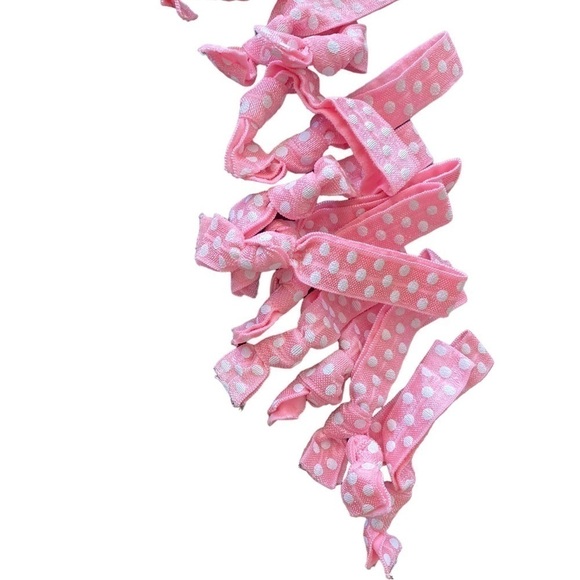 Baby Shower: Pack of 50 pink and blue ribbon hair ties NWOT - Picture 10 of 11